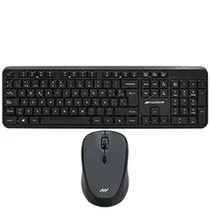 Teclado + Mouse Macrovip MV-MK300WB-SP Wireless / Espanhol - Preto