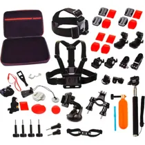 Kit de Acessórios Quanta QTSCA700 para Camera Esportiva 3 Em 1 com Estojo - Preto