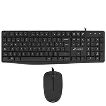 Teclado + Mouse Macrovip MV-MK100UB-SP USB / Espanhol - Preto