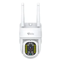 Camera de Segurança 4LIFE Smart Wifi Outdoor 360° 2A Geração (FLD7G) 2.5K / 4MP / Suporte Onvif / Microfone / Alarma / Detecção Humana / Visao Noturna / App Tuya Smart Life - Branco