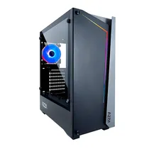 Gabinete Gamer Azza Apollo 430 CSAZ-430B-DF2 - com Fan RGB e Cristal Temperado - Preto
