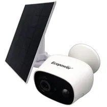 Câmera IP Ecopower EP-C102 3MP Wi-Fi 2V Con Panel Solar - White