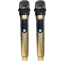 Microfone Satellite A-MK1202 Dourado s/fio