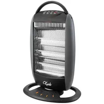 Estufa Eléctrica Krab KBEO1200 Cuarzo Oscilante 1200W 110V Gris – Negro