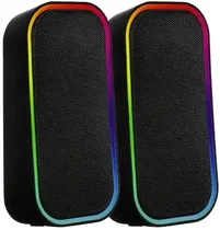 Speaker Satellite Gamer AS-92007B USB Bluetooth RGB - Preto