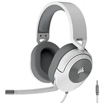 Headset Gamer Corsair HS55 Surround V2 / com Fio - Branco / Cinza (CA-9011390-WW)