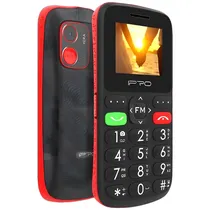 Celular Ipro F189 / Dual Sim / Tela 1.8" / Câmera / Rádio FM / 2G - Preto/ Vermelho