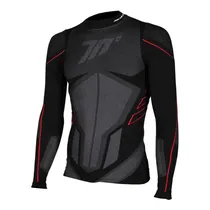 Camisa Térmica para Motociclista Seventy Degrees SD-CT1 - Unissex - Tamanho 4XL - Preto