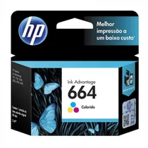 Cartucho de Tinta HP 664 Colorido F6V28AL Original