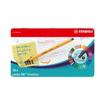Boligrafo Rotulador Stabilo Fineliner Point 88 8850-6 0.4MM 50 Unidades