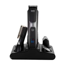 Barbeador Eletrico Quanta QTAPK20 12IN1 - Recarregável - Preto e Cinza