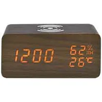 Relogio Despertador Digital Satellite AC-T13W Marrom