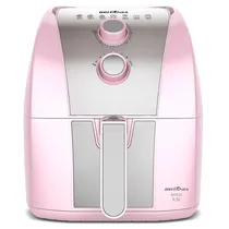 Fritadeira Elétrica Air Fryer Britânia BAFE53 - 1500W - 5.5L - 220V/60HZ - Rosa e Prata