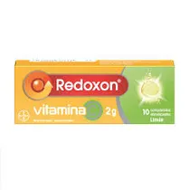 Bayer Medicamentos Redoxon Vitamina C 2G Sabor Limon Plastico Naranja