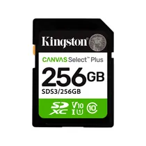 Cartão de Memória Kingston SDS3/256GB Canvas Select Plus - 256GB - SD - 150MB/s