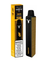 Vape Descartável Ignite V15 / 1500 Puff / 5% Nicotina - Tobacco