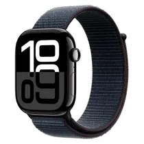 Apple Watch Series 10 MWWR3LW/A Aluminio 46MM Preto – Loop Esportiva Preto s/M