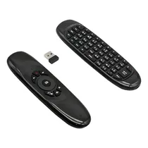 Teclado Wir Sate AK-722G Mini Smart TV + Control Universal Negro