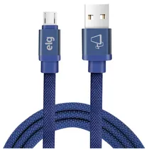 Cabo Micro-USB Elg CNV510BE 1M Canvas Azul