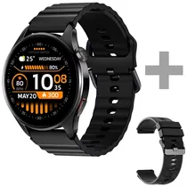 Relogio Haylou Watch 4S HF012 com GPS/Bluetooth - Preto + Pulseira (Anatel)