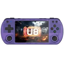 Console Portátil U8 128GB de 4" com 22.000 Jogos - Roxo/Transparente