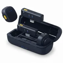 Microfone Sem Fio Via Satélite A-MK204 Tipo C + Lightning - Preto