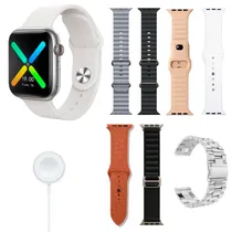 Kit Relogio Smartwatch Ur Ur-X Sport / 7 Em 1 / com Bluetooth / 7 Pulseiras - Silver