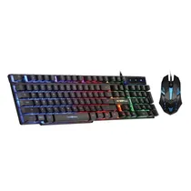 Argom Teclado + Mouse ARG-KB-2051BK RGB Gaming Ingles Negro