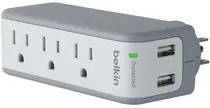 Carregador Belkin BST300BG com 2 Saídas USB e 3 Tomadas Tipo B