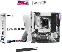 Placa Mãe 1700 Asrock B760M Pro RS Wifi White 4XDDR5, 2XM.2 Nvme, 1XHDMI, 1XDISPLAYPORT 1.4, 1XUSBC 3.2, 2XUSB-A 2.0, 3XUSB-A 3.2, 1XRJ45 Gigabit 2.5, 1XAUDIO, M-ATX, White|