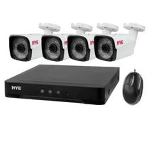 DVR Hye HYE-AH4404T - 4 Canais - Kit 4 Câmeras - HD - Preto