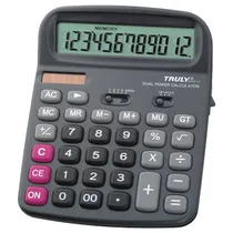 Calculadora Truly 836A-12 - 12 Dígitos - Cinza