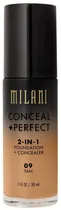 Base Liquido Milani Conceal + Perfect 2 En 1 09 Tan - 30ML