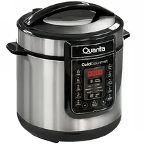 Panela de Pressão Elétrica Quanta Goldgourmet QTOPE300 1000 Watts 6 Litros 220V ~ 60HZ - Prata/Preta