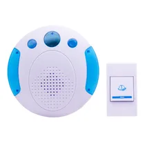 Campainha Sem Fio Doorbell DRSCKN HM:2280 / A Pilha - Branco/Azul