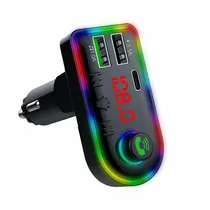 Transmissor FM Satellite A-MP43 com Bluetooth e Iluminação Rainbow - Preto