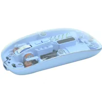 Mouse Satellite A-778G Azul Transparente Recarregavel , Wireless 2.4GHZ, Bluetooth