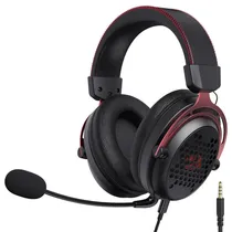 Fone Redragon Diomedes H386 USB Preto/Vermelho Gamer