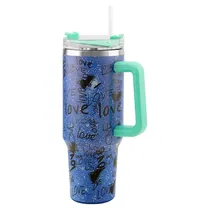 Copo Térmico Quencher H.2 Tumble A-208 - 1200ML - com Canudo - Azul e Verde