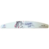 Lixa de Unha Fashion Girl MZ-164 Branca/Lilás/Rosa