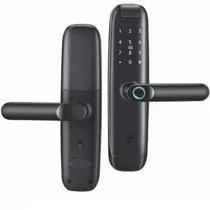 Fechadura Digital Sate SL-75 Smart Door Lock / Chave / Cartão / Senha Numérica - Preto