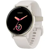 Relógio Garmin Vivoactive 5 010-02862 com GPS/Wi-Fi - Branco/Dourado