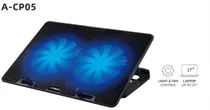 Soporte Cooler Note Sate A-CP05 (2 Fan) Negro c/Luz Azul