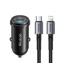 Mcdodo CC-7492 Cargador p/Auto 30W + Cable Black