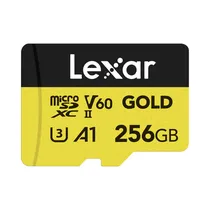 Memoria Micro SD Lexar 256GB 280-180MB Gold