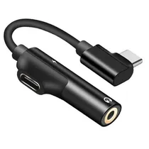 Adaptador Sate AL-07 USB-C para Áudio 3.5MM + Carregador 10W