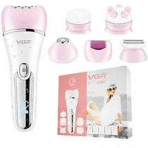 VGR Depilador V-733 6IN1 USB Recargable Rosa/Blanco
