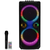 Caixa de Som Prosper P-1828 / 2 de 8" / 5000W / Bluetooth / USB / Rádio FM - Preto