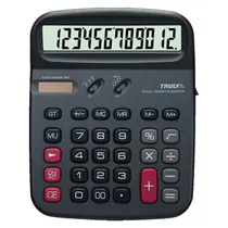 Calculadora Truly 836 Grande 12 Dígitos - Cinza