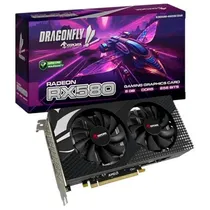 Placa de Vídeo RX580 16GB Keepdata Dragonfly Gaming BLK KDRX580-16GD5B /256BIT